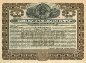 Hudson and Manhattan Railroad Company - $1,000 Bond